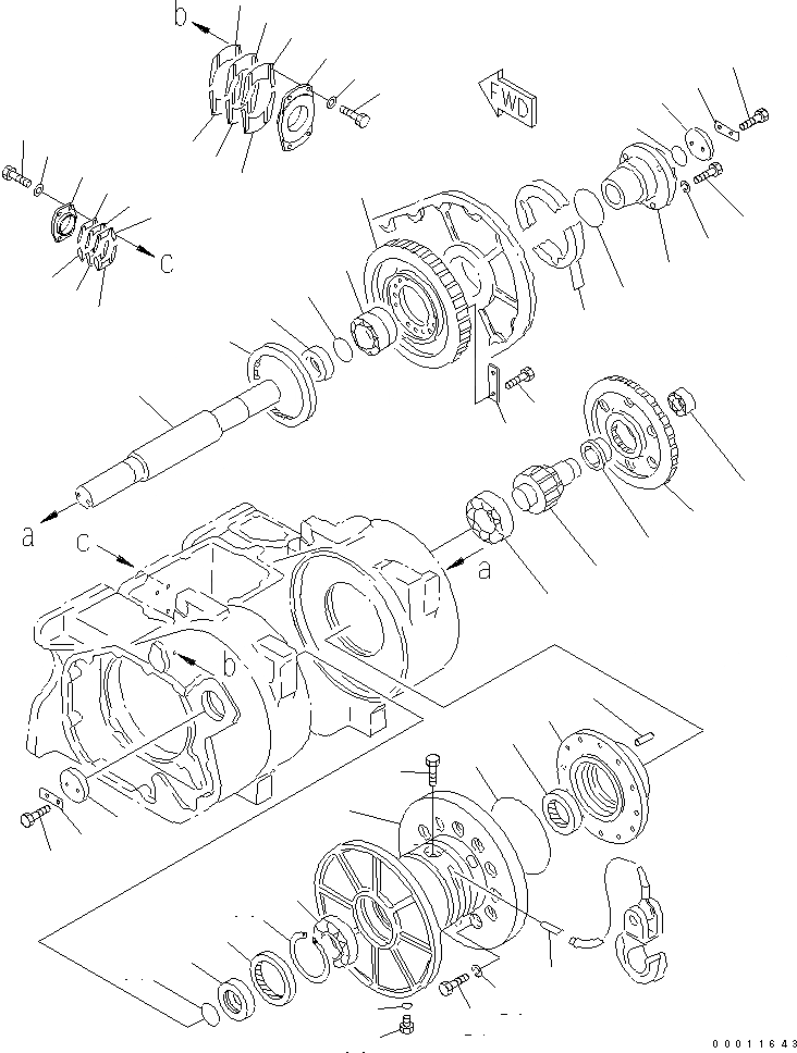 Схема запчастей Komatsu D20P-8 - ТЯГОВ. ЛЕБЕДКА (WIRE БАРАБАН И ПРИВОД) РАБОЧЕЕ ОБОРУДОВАНИЕ