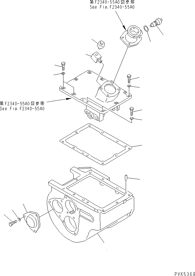 Схема запчастей Komatsu D20PL-7-M - ТРАНСМИССИЯ (КОРПУС) СИЛОВАЯ ПЕРЕДАЧА И КОНЕЧНАЯ ПЕРЕДАЧА