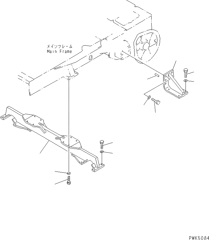 Схема запчастей Komatsu D20PL-7-M - ПОДВЕСКА (ДЛЯ OUT  РАМА)(№-9) ОСНОВН. РАМА И КОМПОНЕНТЫ
