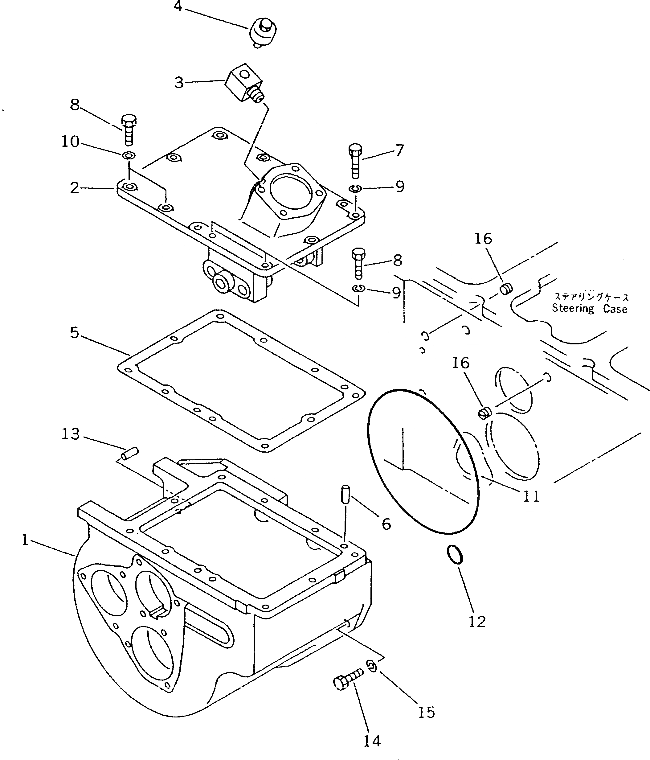 Схема запчастей Komatsu D20PL-7 - ТРАНСМИССИЯ (КОРПУС) (/) (С ЗАДН. ПЕРЕКЛЮЧАТЕЛЬ) ОСНОВН. МУФТА¤ ДЕМПФЕР¤ ТРАНСМИССИЯ¤ РУЛЕВ. УПРАВЛЕНИЕ И КОНЕЧНАЯ ПЕРЕДАЧА