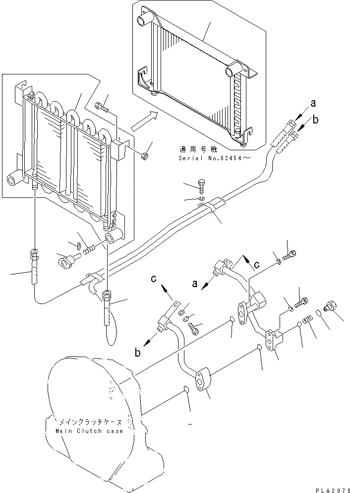 Схема запчастей Komatsu D20PL-7 - ЛИНИИ МАСЛООХЛАДИТЕЛЯ (ДЛЯ SHIPS HOLD СПЕЦ-Я.) СИСТЕМА УПРАВЛЕНИЯ