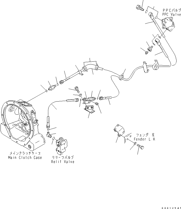Схема запчастей Komatsu D20PL-8 - РУЛЕВ. УПРАВЛЕНИЕ МАСЛ. ЛИНИИ (ДЛЯ MONO РЫЧАГ РУЛЕВ. УПРАВЛЕНИЕ) СИЛОВАЯ ПЕРЕДАЧА И КОНЕЧНАЯ ПЕРЕДАЧА