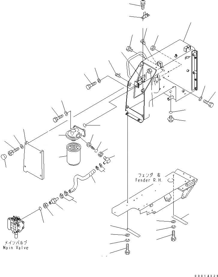 Схема запчастей Komatsu D20PL-8 - ГИДР. БАК. (ДЛЯ КАБИНА ROPS) ГИДРАВЛИКА