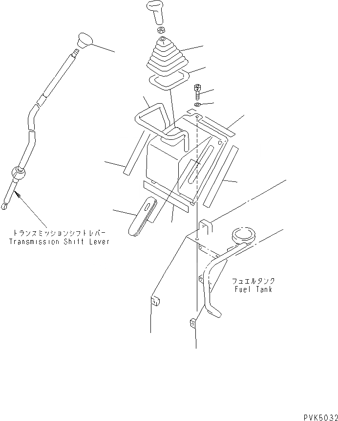 Схема запчастей Komatsu D20PLL-7 - ТОПЛИВН. GUIDE И ТРАНСМИССИЯ KNOB (D) (ДЛЯ СТАЛЬНАЯ КАБИНА) ТОПЛИВН. БАК. AND КОМПОНЕНТЫ