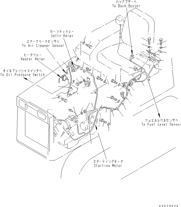 Схема запчастей Komatsu D20PLL-7 - VEHICLE ЭЛЕКТРОПРОВОДКА (/)(№8-) ЭЛЕКТРИКА