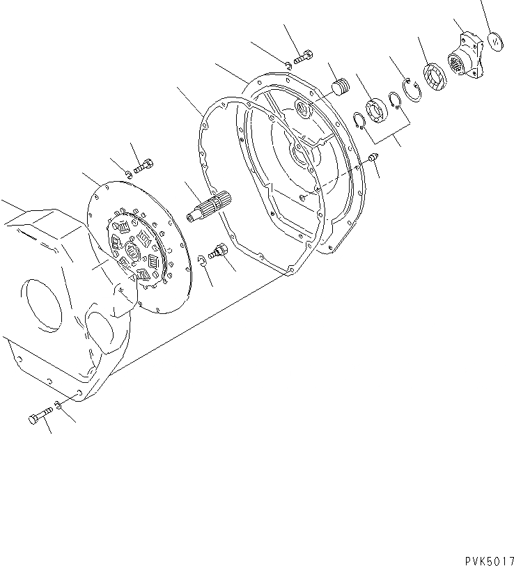 Схема запчастей Komatsu D20PLL-7-M - ДЕМПФЕР STD КОМПОНЕНТЫ ДВИГАТЕЛЯ