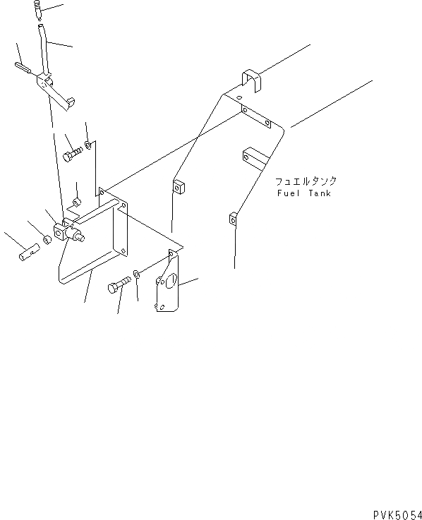 Схема запчастей Komatsu D20PLL-7-M - РЫЧАГ (D) ТОПЛИВН. БАК. AND КОМПОНЕНТЫ