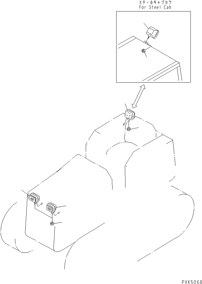 Схема запчастей Komatsu D20PLL-7-M - ПЕРЕДН. ОСВЕЩЕНИЕ ЭЛЕКТРИКА