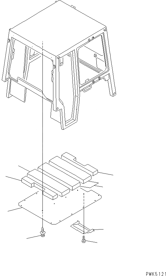 Схема запчастей Komatsu D20PLL-7-M - СТАЛЬНАЯ КАБИНА (КРЫША LINING) КАБИНА ОПЕРАТОРА И СИСТЕМА УПРАВЛЕНИЯ