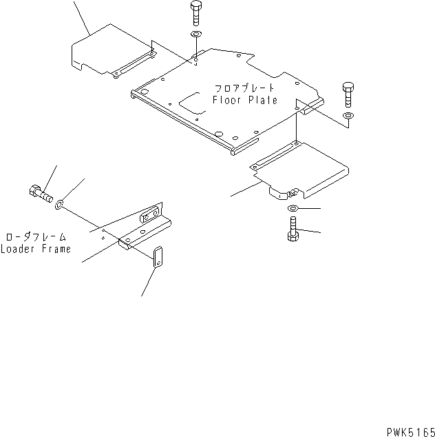 Схема запчастей Komatsu D20PLL-7-M -  ПОЛ (КАБИНА ROPS) КАБИНА ОПЕРАТОРА И СИСТЕМА УПРАВЛЕНИЯ