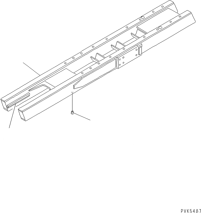 Схема запчастей Komatsu D20PLL-7-M - ГУСЕНИЧНАЯ РАМА ХОДОВАЯ