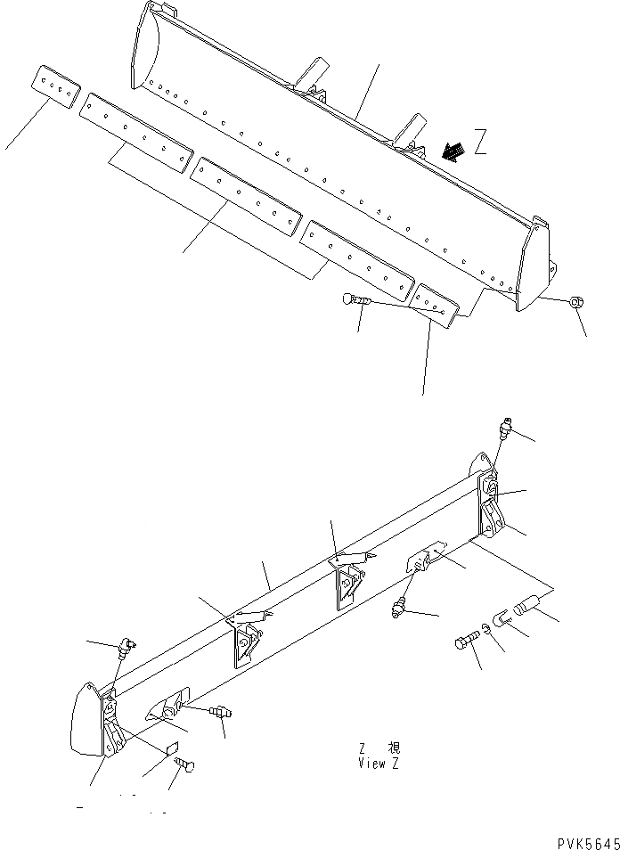 Схема запчастей Komatsu D20PLL-7-M - ОТВАЛ РАБОЧЕЕ ОБОРУДОВАНИЕ