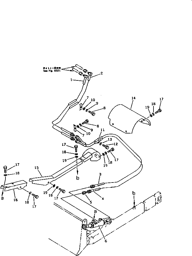 Схема запчастей Komatsu D20PLL-6 - ГИДРОЛИНИЯ (ЦИЛИНДР ПЕРЕКОСА ЛИНИЯ) (DOZER ) РАБОЧЕЕ ОБОРУДОВАНИЕ