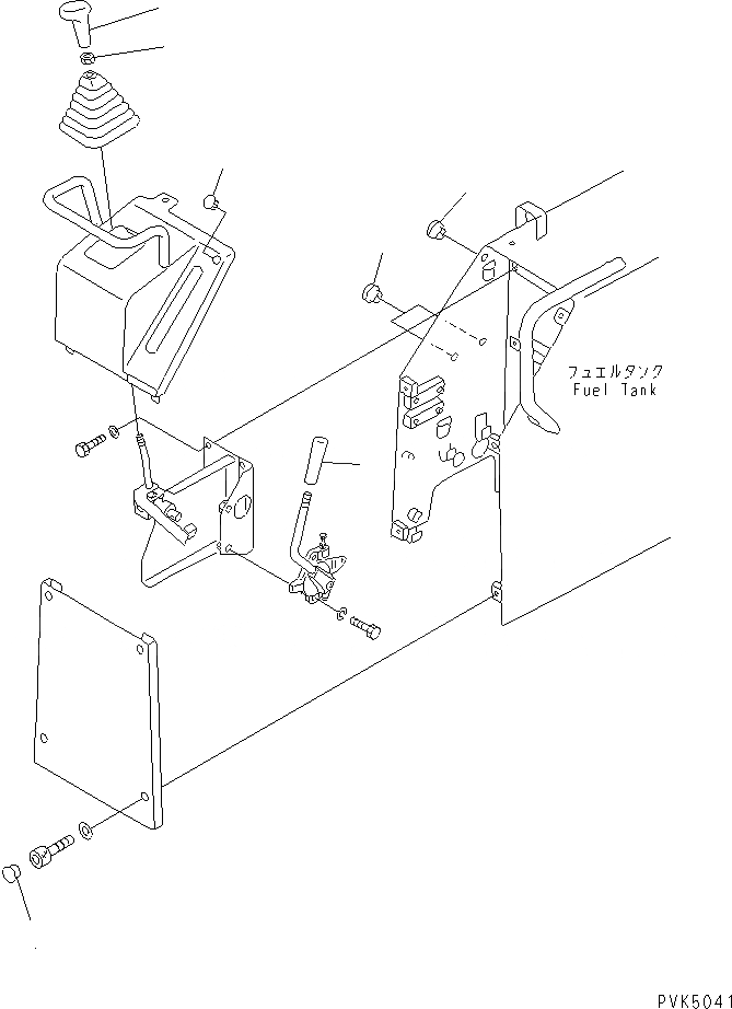 Схема запчастей Komatsu D20PLL-8 - УПРАВЛ-Е ТРАНСМИССИЕЙ KNOB (ДЛЯ MONO РЫЧАГ РУЛЕВ. УПРАВЛЕНИЕ) ТОПЛИВН. БАК. AND КОМПОНЕНТЫ