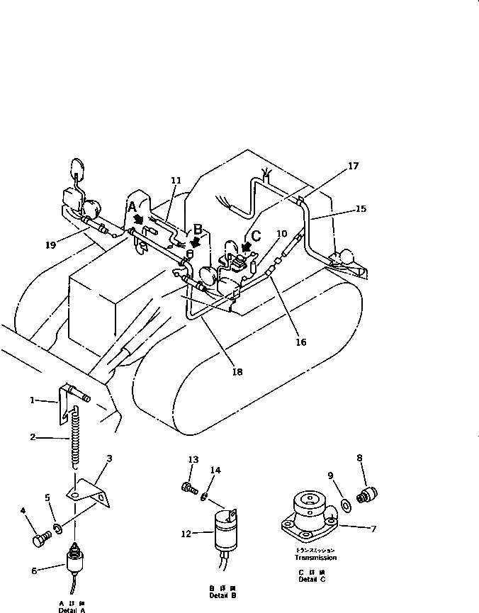 Схема запчастей Komatsu D20Q-6 - ЭЛЕКТРОПРОВОДКА (ЧАСТИ ДЛЯ ОБСЛУЖИВАНИЯМАШИНЫ) КОМПОНЕНТЫ ДВИГАТЕЛЯ И ЭЛЕКТРИКА