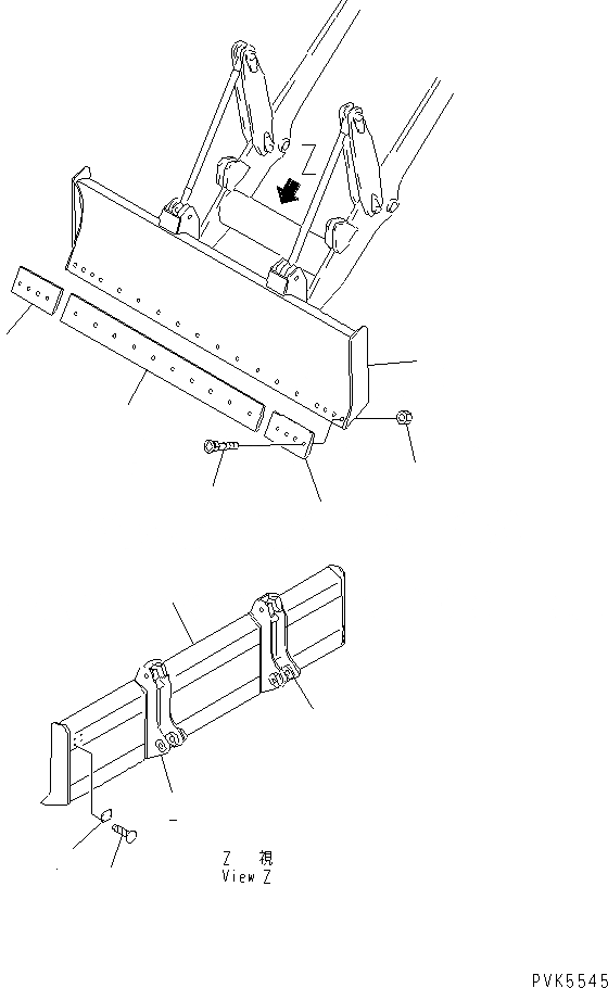 Схема запчастей Komatsu D20Q-7-M - ПРЯМ. DOZER РАБОЧЕЕ ОБОРУДОВАНИЕ