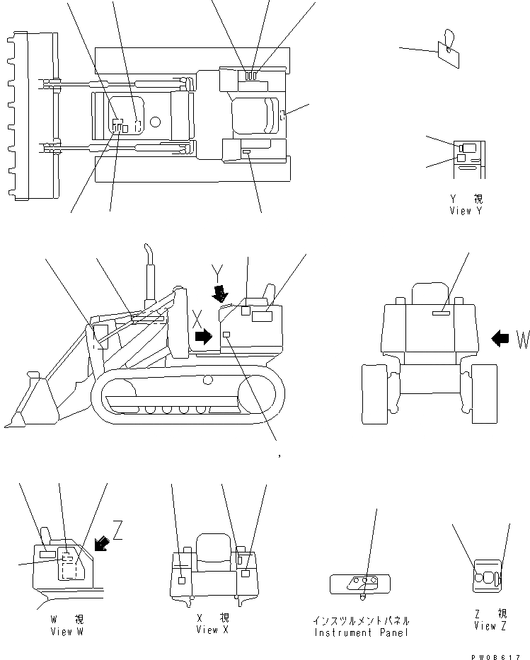 Схема запчастей Komatsu D20Q-7-M - МАРКИРОВКА (ЯПОН.)(№8-) МАРКИРОВКА