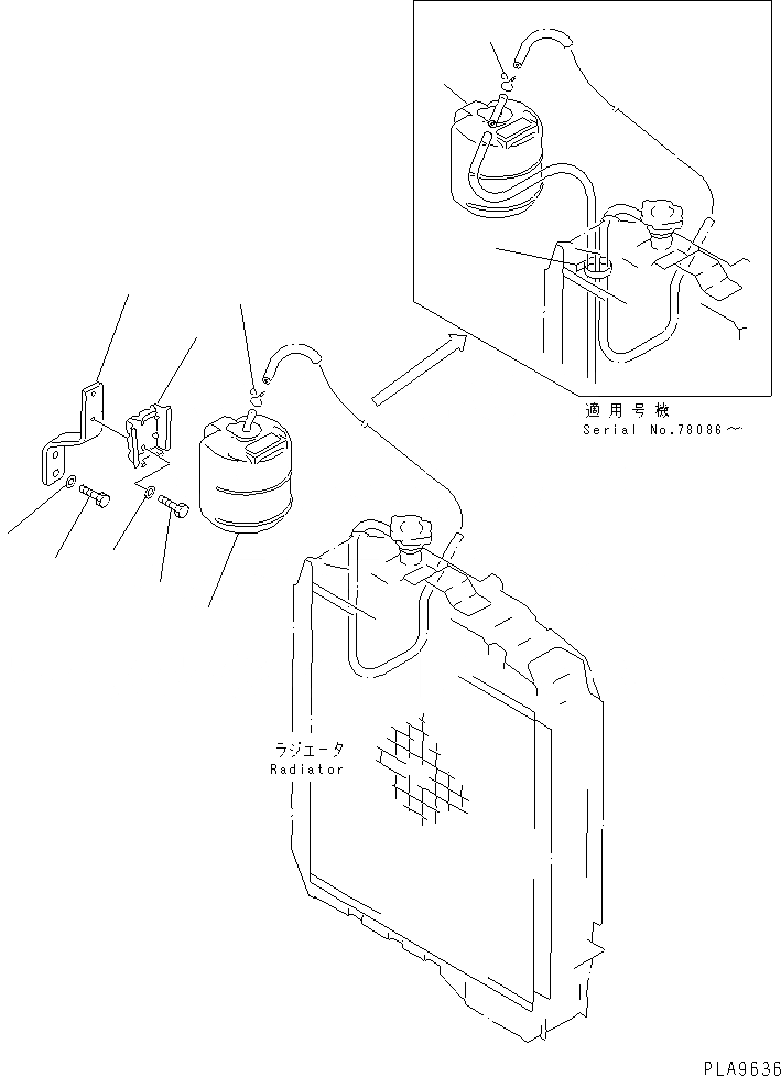 Схема запчастей Komatsu D20Q-7 - РЕЗЕРВН. БАК РАДИАТОРА КОМПОНЕНТЫ ДВИГАТЕЛЯ И ЭЛЕКТРИКА