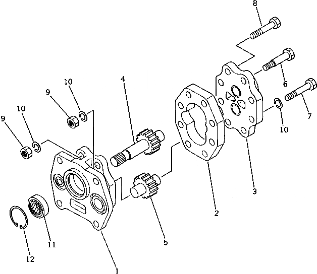 Схема запчастей Komatsu D20QG-6 - ОСНОВН. МУФТА НАСОС ОСНОВН. МУФТА¤ТРАНСМИССИЯ¤ РУЛЕВ. УПРАВЛЕНИЕ И КОНЕЧНАЯ ПЕРЕДАЧА