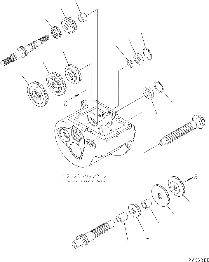 Схема запчастей Komatsu D20S-7-M - ТРАНСМИССИЯ (ДЛЯ ДЛЯESTY) (BARE) СИЛОВАЯ ПЕРЕДАЧА И КОНЕЧНАЯ ПЕРЕДАЧА