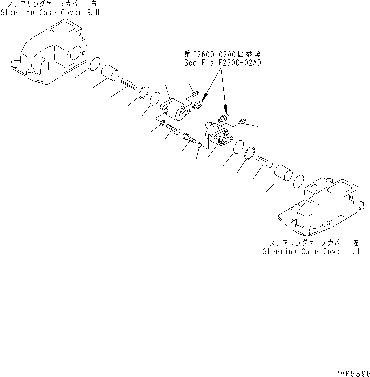 Схема запчастей Komatsu D20S-7-M - ЦИЛИНДР РУЛЕВ. УПР-Я СИЛОВАЯ ПЕРЕДАЧА И КОНЕЧНАЯ ПЕРЕДАЧА