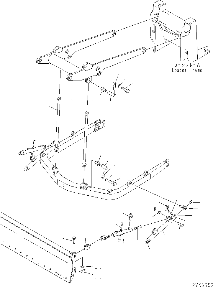 Схема запчастей Komatsu D20S-7-M - РЫЧАГ И БАЛКА (ДЛЯ ПОВОРОТНОГО ОТВАЛА) РАБОЧЕЕ ОБОРУДОВАНИЕ