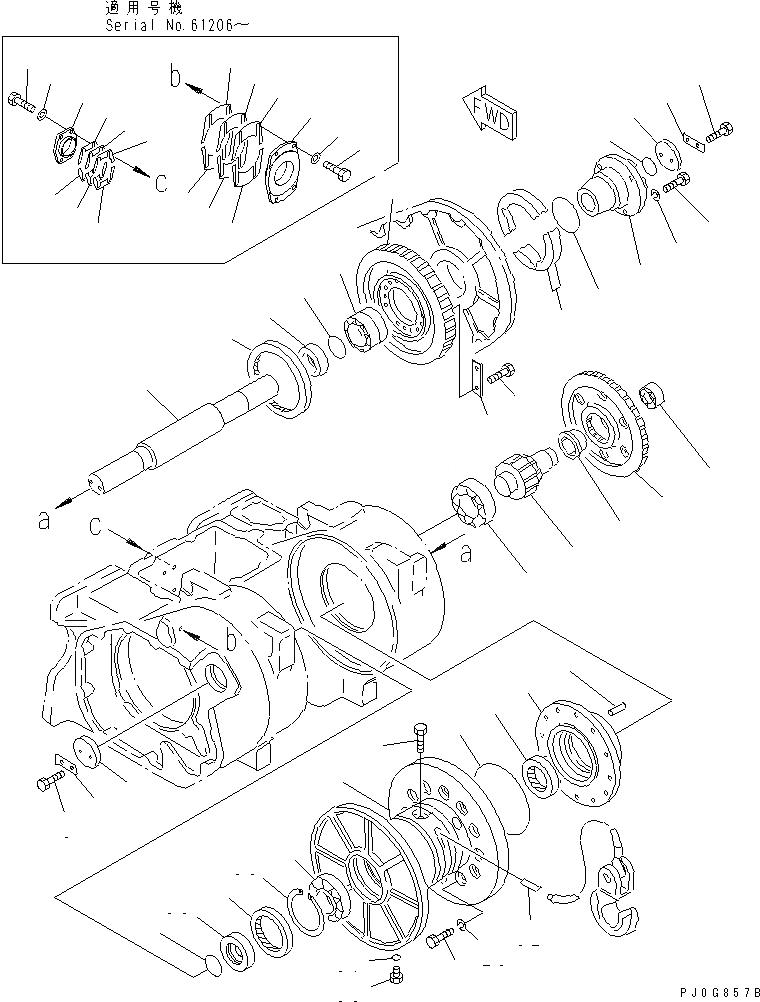Схема запчастей Komatsu D20S-7-M - ТЯГОВ. ЛЕБЕДКА (WIRE БАРАБАН И ПРИВОД) РАБОЧЕЕ ОБОРУДОВАНИЕ