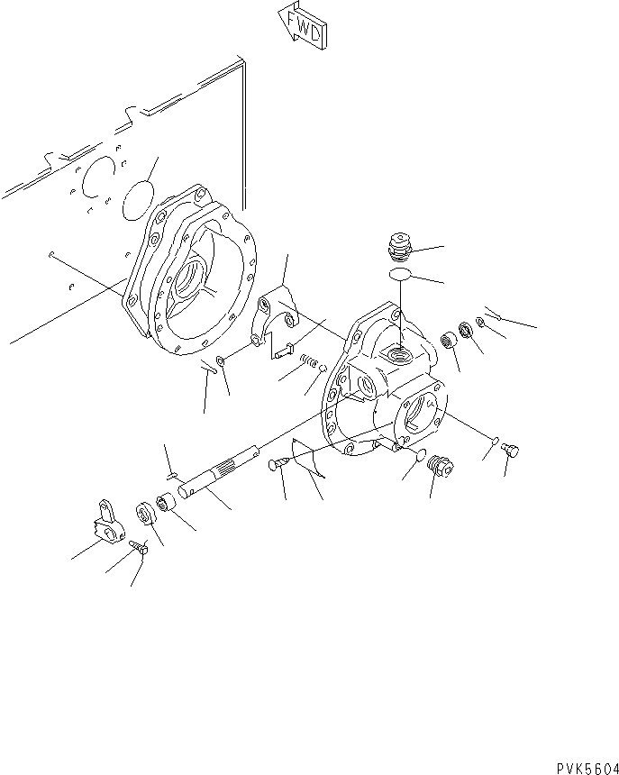 Схема запчастей Komatsu D20S-7-M - ЗАДН. МЕХ-М ОТБОРА МОЩН-ТИ (ВИЛКА ПЕРЕКЛЮЧЕНИЯ) РАБОЧЕЕ ОБОРУДОВАНИЕ