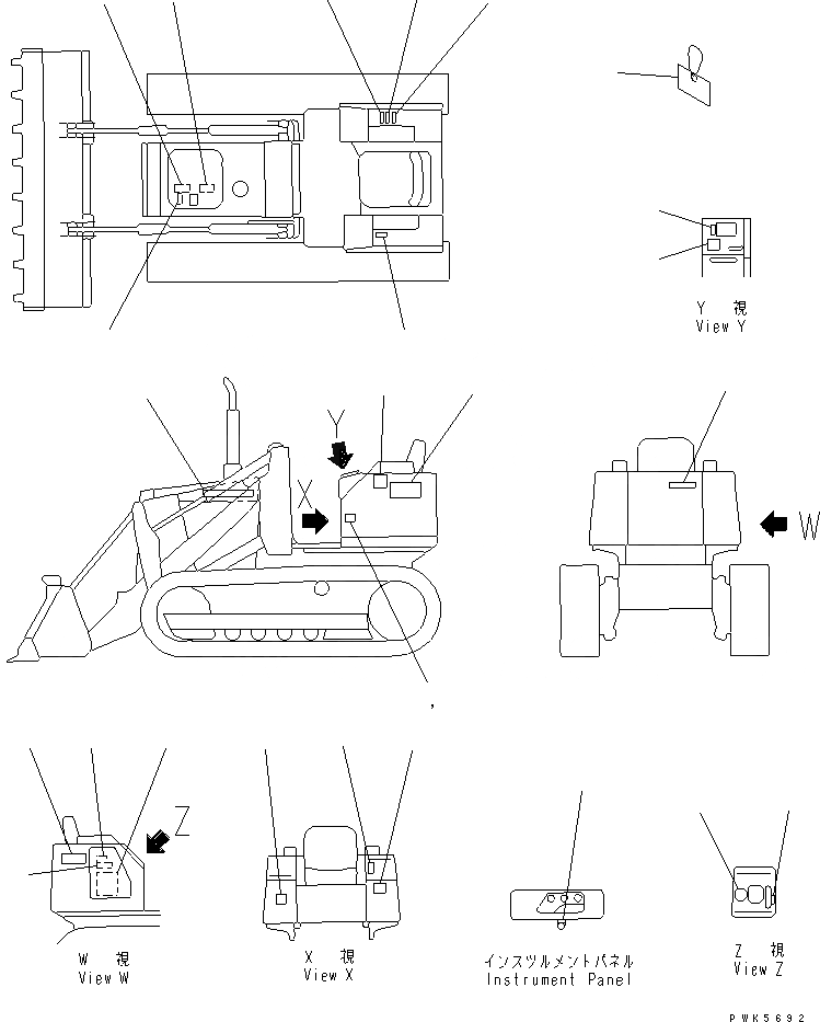 Схема запчастей Komatsu D20S-7-M - МАРКИРОВКА (ЯПОН.)(№-8) МАРКИРОВКА