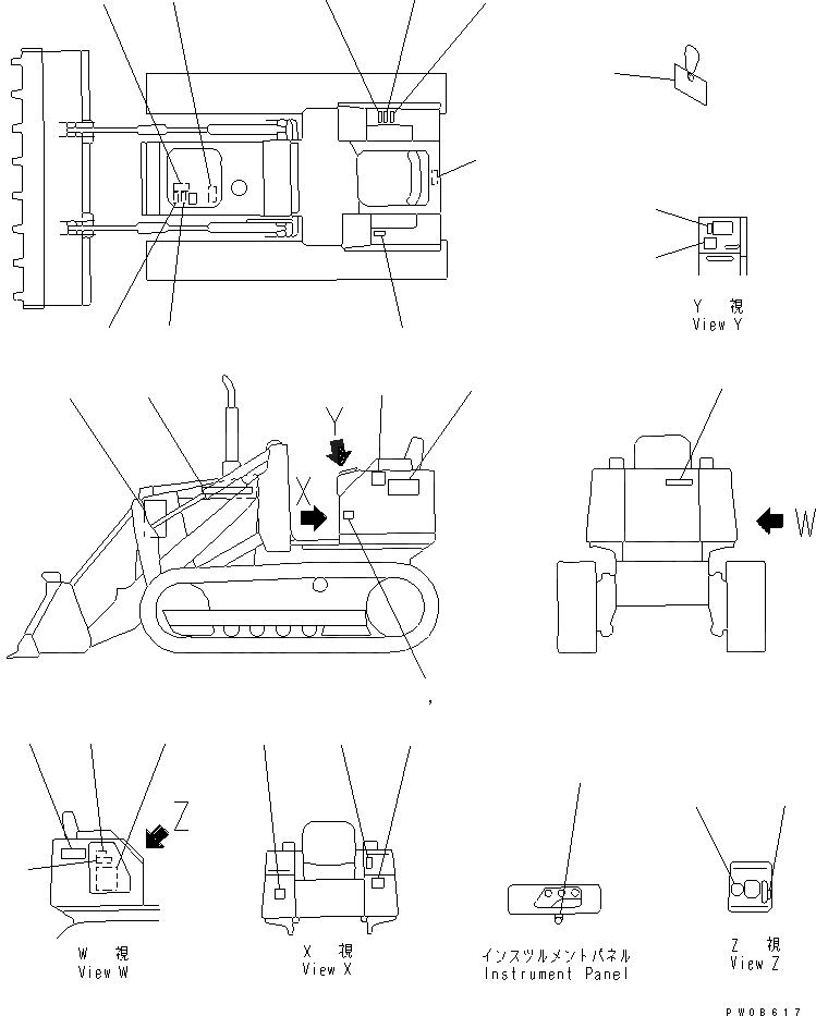 Схема запчастей Komatsu D20S-7-M - МАРКИРОВКА (ЯПОН.)(№8-) МАРКИРОВКА