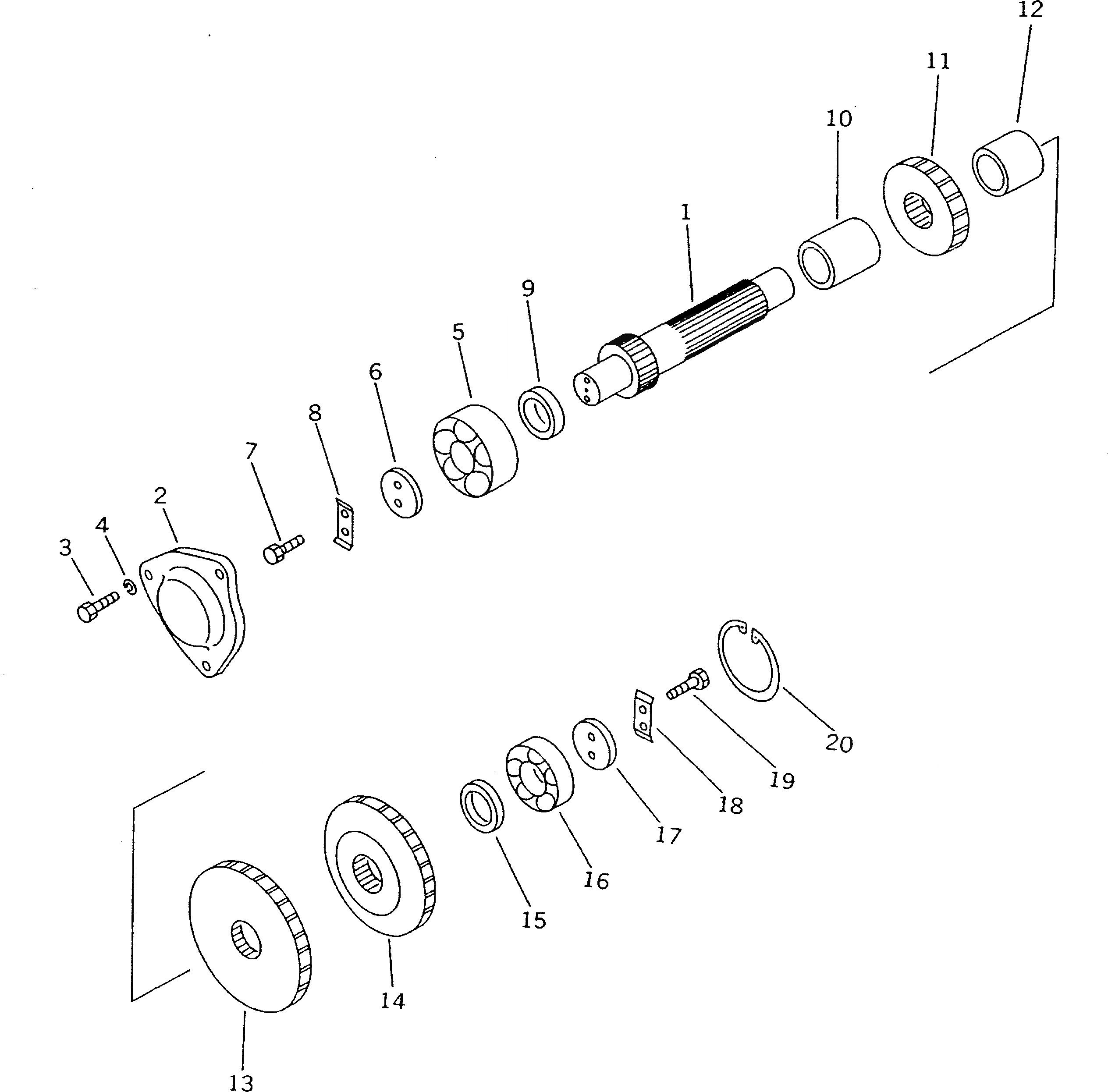 Схема запчастей Komatsu D20S-7 - ТРАНСМИССИЯ (INTERMEDIATE ВАЛ И ПРИВОД) (/) (ДЛЯ ЛЕСОЗАГОТОВИТЕЛЬНАЯ ТЕХНИКА) ОСНОВН. МУФТА¤ ДЕМПФЕР¤ ТРАНСМИССИЯ¤ РУЛЕВ. УПРАВЛЕНИЕ И КОНЕЧНАЯ ПЕРЕДАЧА