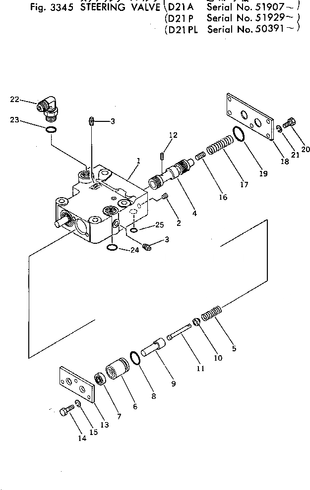 Схема запчастей Komatsu D21A-5 - КЛАПАН РУЛЕВОГО УПРАВЛЕНИЯ СИСТЕМАУПРАВЛЕНИЯ ПОВОРОТОМ И КОНЕЧНАЯ ПЕРЕДАЧА