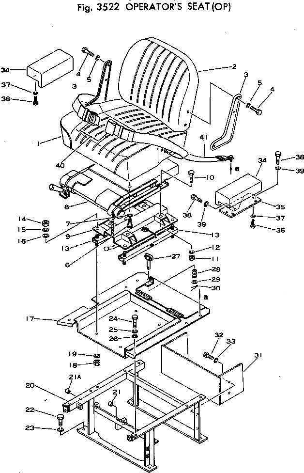 Схема запчастей Komatsu D21A-5 - СИДЕНЬЕ ОПЕРАТОРА (SUSPENTION СИДЕНЬЕ) ЧАСТИ КОРПУСА