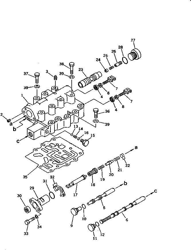 Схема запчастей Komatsu D21A-6 - ТРАНСМИССИЯ (F-R) (SELECTOR И INCHING) ОСНОВН. МУФТА¤ТРАНСМИССИЯ¤ РУЛЕВ. УПРАВЛЕНИЕ И КОНЕЧНАЯ ПЕРЕДАЧА