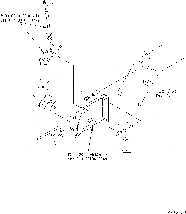 Схема запчастей Komatsu D21A-7 - РЫЧАГ УПРАВЛ-Я ТРАНСМИССИЕЙ (/) (D) (ДЛЯ СТАЛЬНАЯ КАБИНА)(№78-898) ТОПЛИВН. БАК. AND КОМПОНЕНТЫ