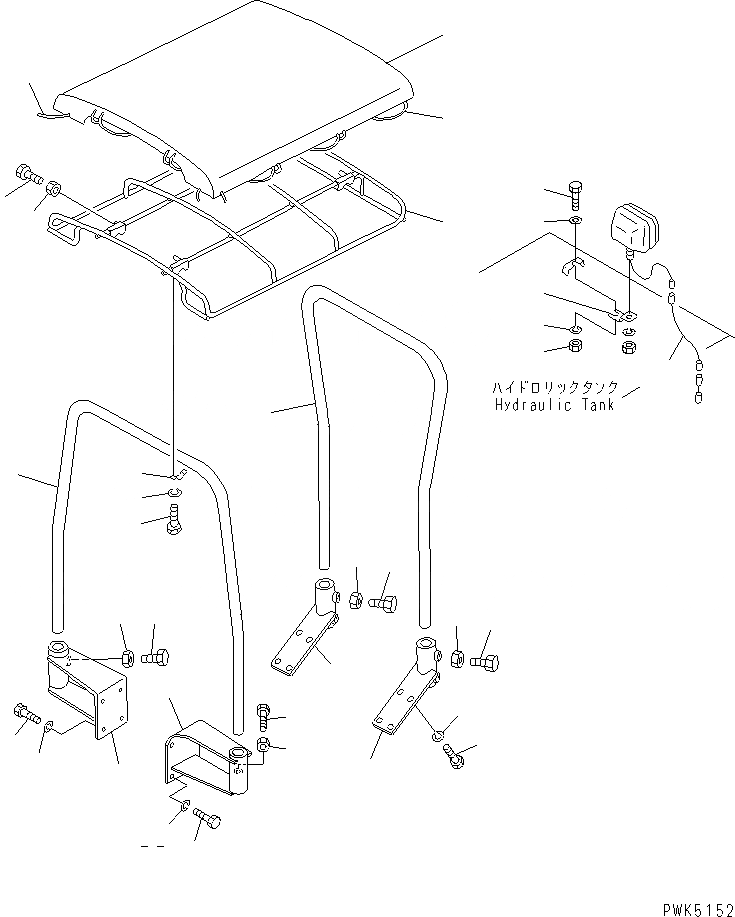 Схема запчастей Komatsu D21A-7 - CANVAS НАВЕС КАБИНА ОПЕРАТОРА И СИСТЕМА УПРАВЛЕНИЯ