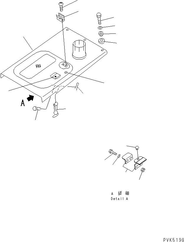 Схема запчастей Komatsu D21A-7 - КАПОТ (ПЕСЧАН. ЗАПЫЛЕНН СПЕЦ-Я.)(№797-) ЧАСТИ КОРПУСА