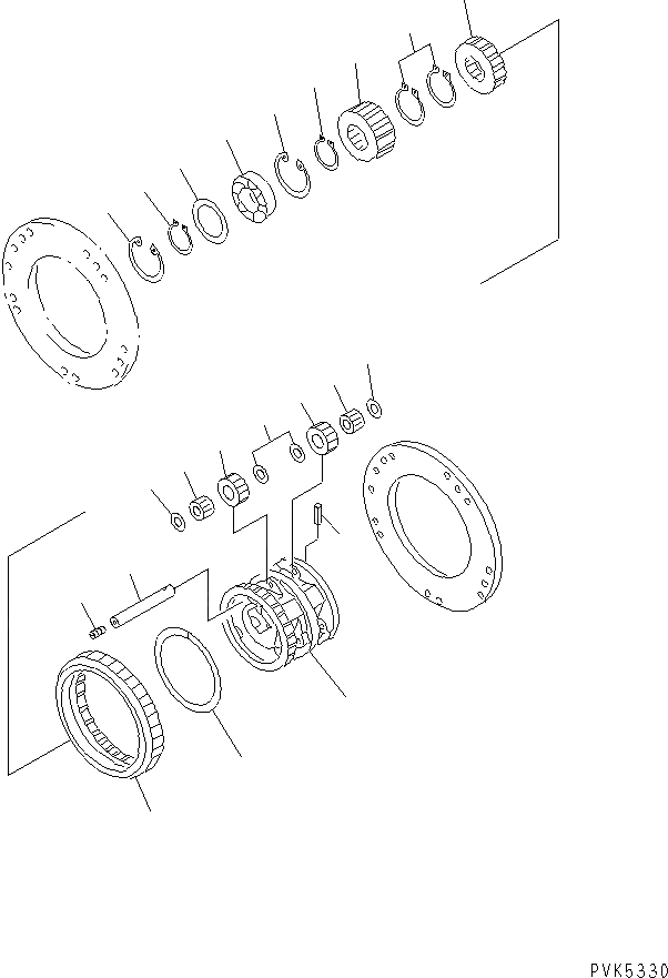 Схема запчастей Komatsu D21A-7-M - ТРАНСМИССИЯ (F-R) (НЕСУЩИЙ ЭЛЕМЕНТ) (/) (ПЕРЕД. И 2) СИЛОВАЯ ПЕРЕДАЧА И КОНЕЧНАЯ ПЕРЕДАЧА
