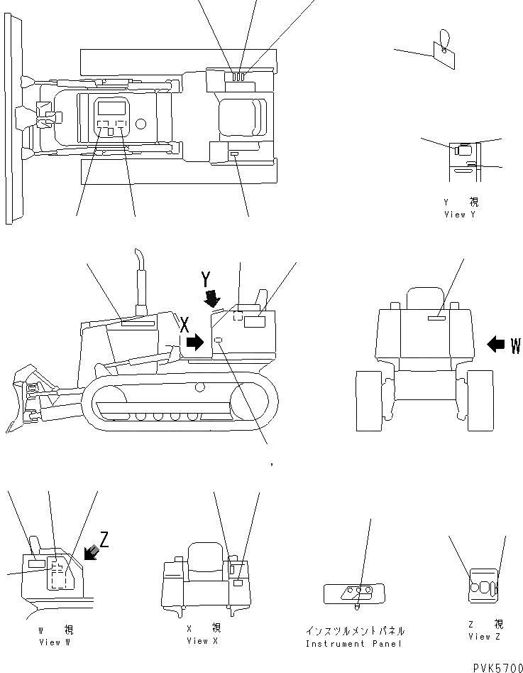 Схема запчастей Komatsu D21A-7-M - МАРКИРОВКА (ЯПОН.)(№78-88) МАРКИРОВКА