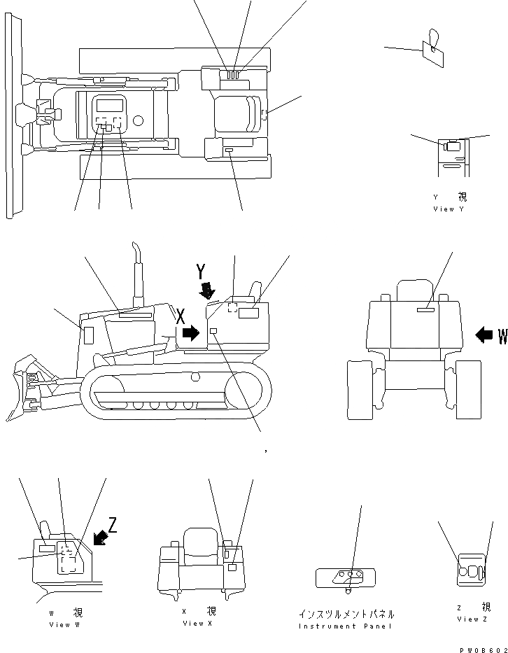 Схема запчастей Komatsu D21A-7-M - МАРКИРОВКА (ЯПОН.)(№887-8) МАРКИРОВКА