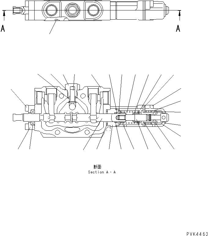 Схема запчастей Komatsu D21A-7-M - ОСНОВН. КЛАПАН (ДЛЯ -POINT СЦЕПКА ИЛИ ЗАДН. РОЛИК) ОСНОВН. КОМПОНЕНТЫ И РЕМКОМПЛЕКТЫ