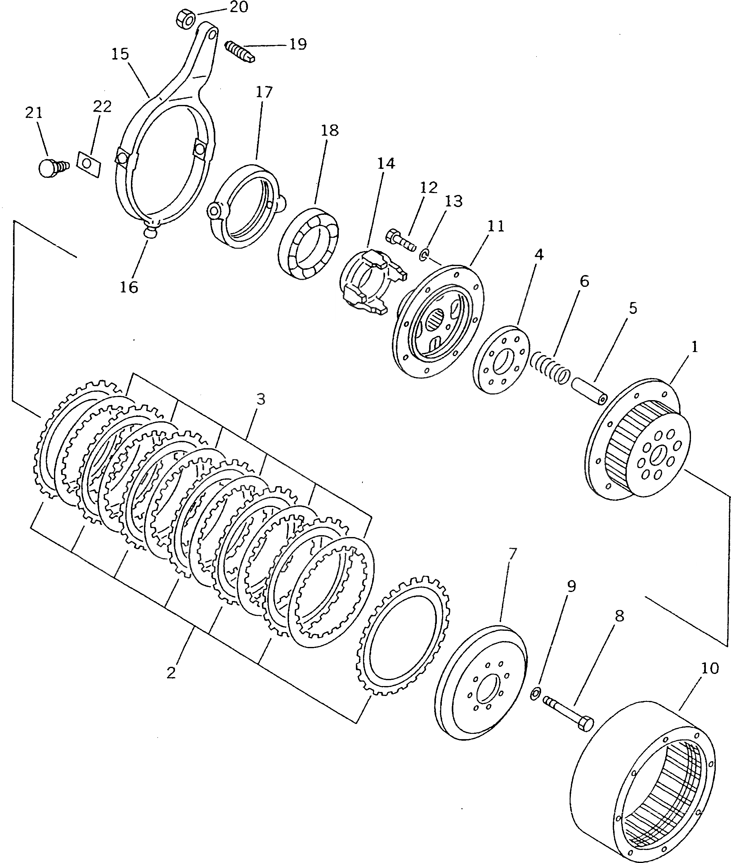 Схема запчастей Komatsu D21A-7T - БОРТОВ. ФРИКЦИОН ДЕМПФЕР¤ ТРАНСМИССИЯ¤ РУЛЕВ. УПРАВЛЕНИЕ И КОНЕЧНАЯ ПЕРЕДАЧА