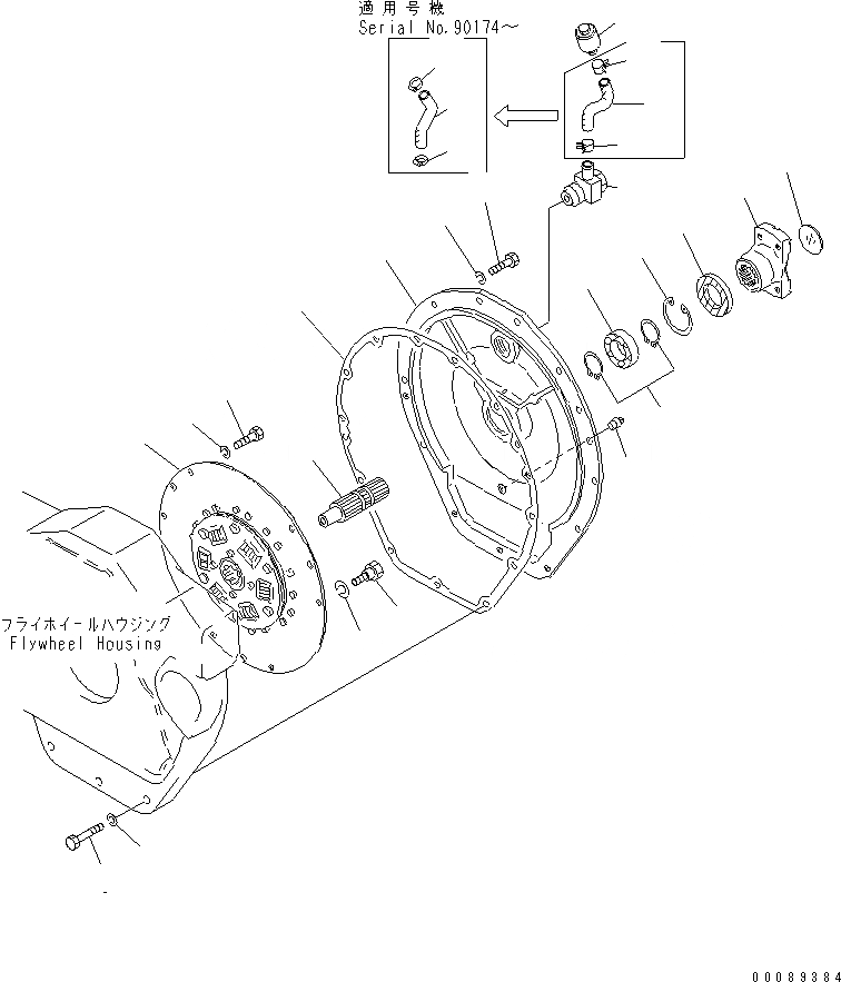 Схема запчастей Komatsu D21A-8E0 - ДЕМПФЕР(№9-) КОМПОНЕНТЫ ДВИГАТЕЛЯ