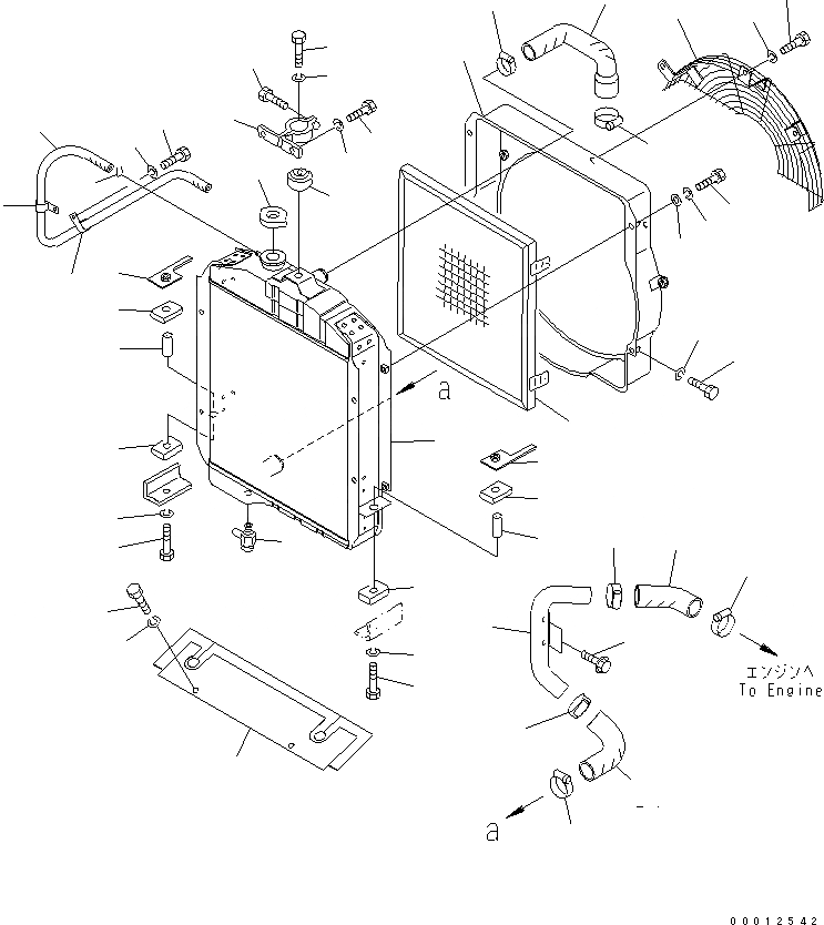 Схема запчастей Komatsu D21A-8E0 - ОХЛАЖД-Е РАДИАТОР (С ПЫЛЕЗАЩИТНОЙ РЕШЕТКОЙ)(№9-) СИСТЕМА ОХЛАЖДЕНИЯ