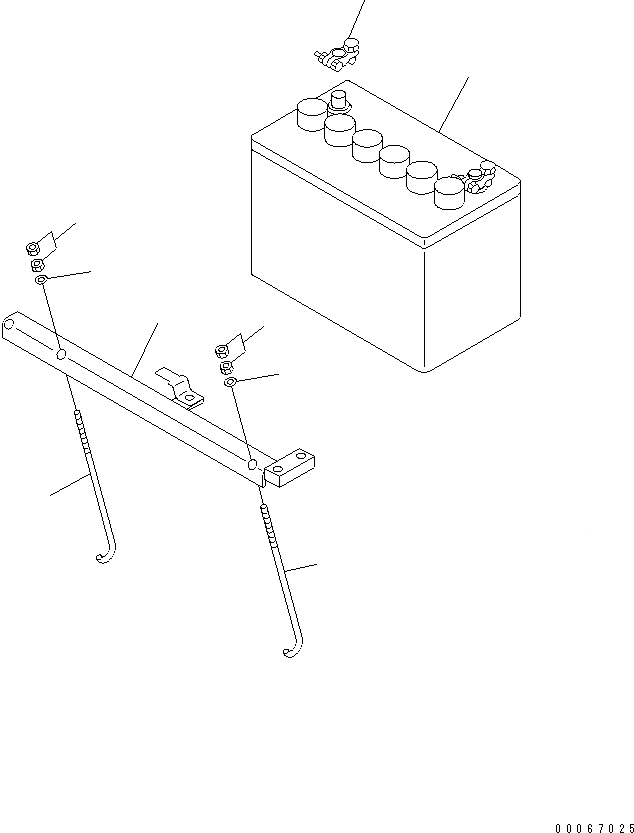 Схема запчастей Komatsu D21A-8E0 - АККУМУЛЯТОР(№9-) ЭЛЕКТРИКА
