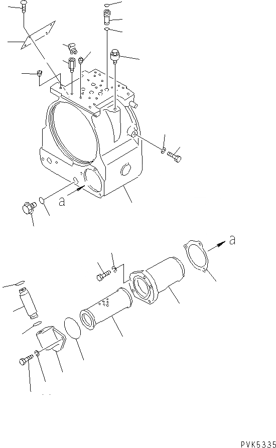 Схема запчастей Komatsu D21A-8E0 - ТРАНСМИССИЯ (ДЛЯ F-R ТРАНСМИССИЯ) (КОРПУС) (ДЛЯ MONO РЫЧАГ РУЛЕВ. УПРАВЛЕНИЕ)(№9-) СИЛОВАЯ ПЕРЕДАЧА И КОНЕЧНАЯ ПЕРЕДАЧА