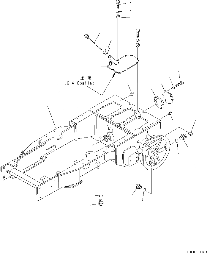 Схема запчастей Komatsu D21A-8 - БЛОК РУЛЕВ. УПРАВЛЕНИЯ (ДЛЯ ПОВОРОТНОГО ОТВАЛА) ОСНОВН. РАМА И КОМПОНЕНТЫ