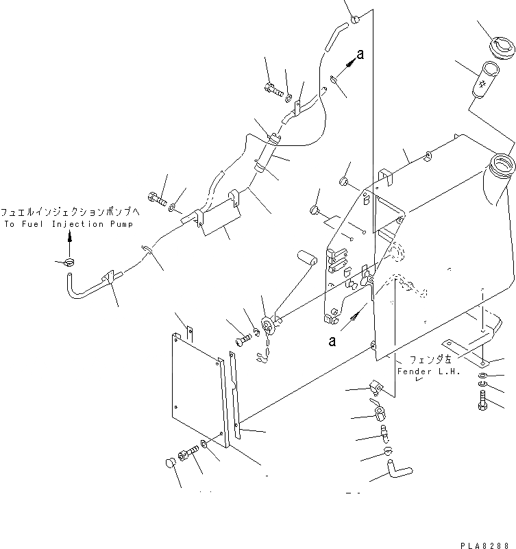 Схема запчастей Komatsu D21AG-7 - ТОПЛ. БАК И ТОПЛИВОПРОВОД (С СТАЛЬНАЯ КАБИНА) КОМПОНЕНТЫ ДВИГАТЕЛЯ И ЭЛЕКТРИКА
