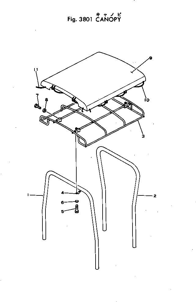 Схема запчастей Komatsu D21P-5A - НАВЕС ОПЦИОННЫЕ КОМПОНЕНТЫ