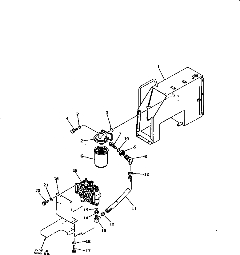 Схема запчастей Komatsu D21P-6B - ГИДР. БАК. AND ФИЛЬТР. (ДЛЯ -POINT СЦЕПКА) УПРАВЛ-Е РАБОЧИМ ОБОРУДОВАНИЕМ